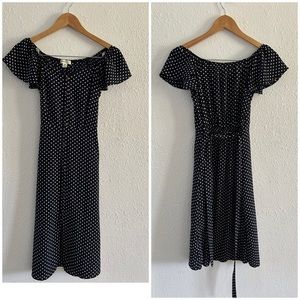 Monteau Women’s Polkadot Dark Blue Dress
